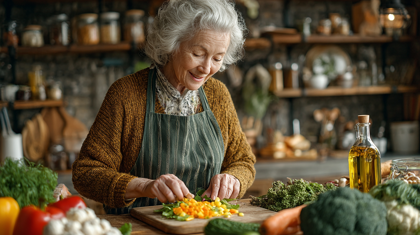 Люди старшого віку займаються йогою в парку
